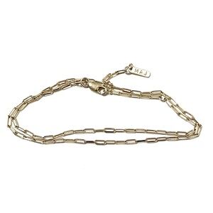 Melanie Auld Gold Paperclip Chain Necklace